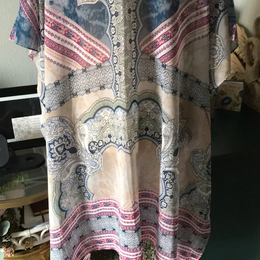 Summer Bohemian Kimono Blue Beautiful Colors Lightweight FINAL SALE Final Sale